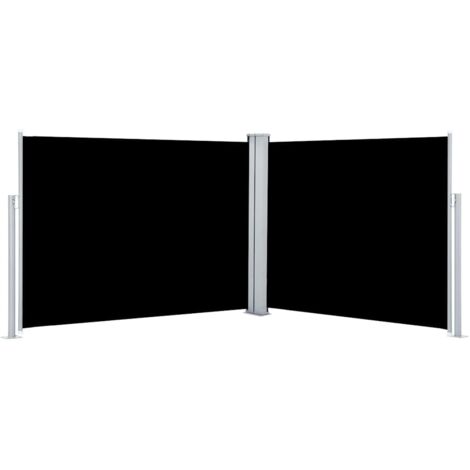 Auvent latéral rétractable Noir 140 x 1000 cm vidaXL