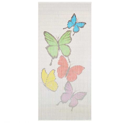 Rideau de porte contre insectes Bambou 90 x 200 cm vidaXL