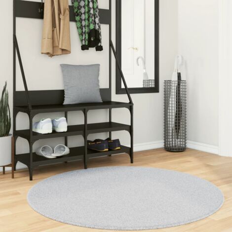 vidaXL Rug "HUARTE" Short Pile Soft and Washable Grey Ø 120 cm
