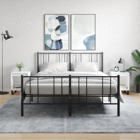vidaXL Bedside Cabinets 2 pcs White 40x35x50 cm Engineered Wood (1/5)