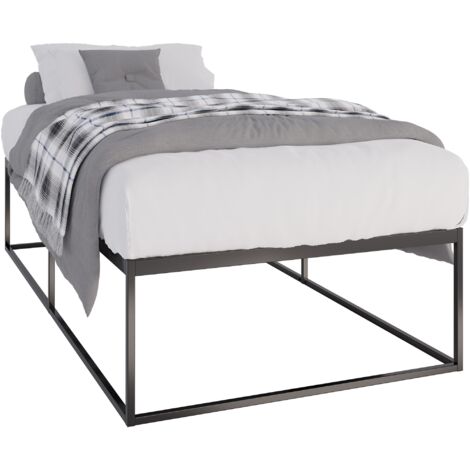 CLP – Lit adulte en métal Scala 200x100 cm – Structure robuste avec 6 pieds – Hauteur 46,5 cm – Capacité de charge 160 kg (1/6)