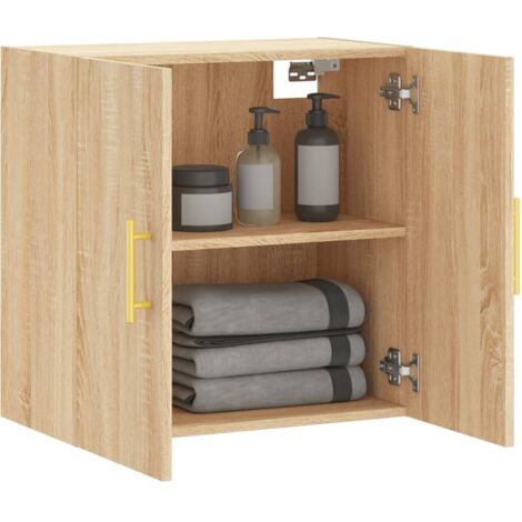 Armoire murale chêne sonoma 60x31x60 cm bois d'ingénierie