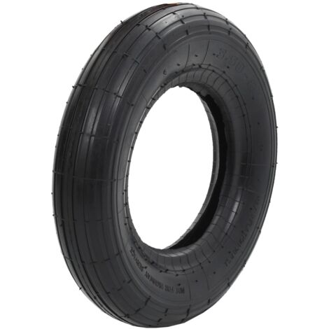Vidaxl – Pneu de brouette 3.50-8 4PR – Caoutchouc résistant à l'abrasion – Adhérence accrue sur terrains irréguliers – Capacité de charge 120 kg - vidaXL41635