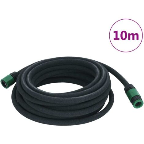 Tuyau d'arrosage de jardin noir 0,6" 10 m caoutchouc vidaXL