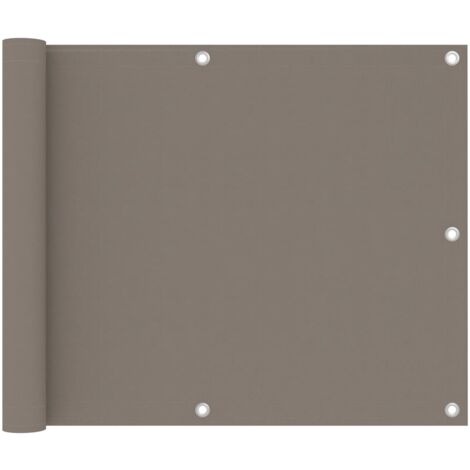vidaXL Balcony Screen Taupe 75x500 cm Oxford Fabric