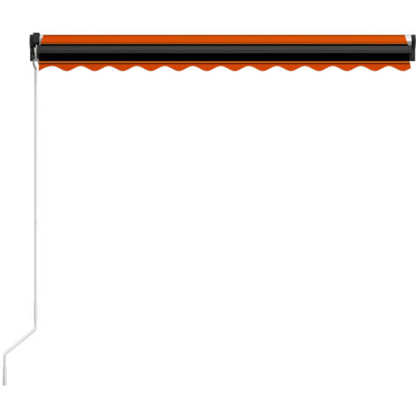 Auvent manuel rétractable 300x250 cm Orange et marron