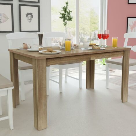 vidaXL Dining Table 140x80x75 cm Oak (1/5)