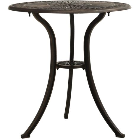 vidaXL Garden Table Bronze 62x62x65 cm Cast Aluminium
