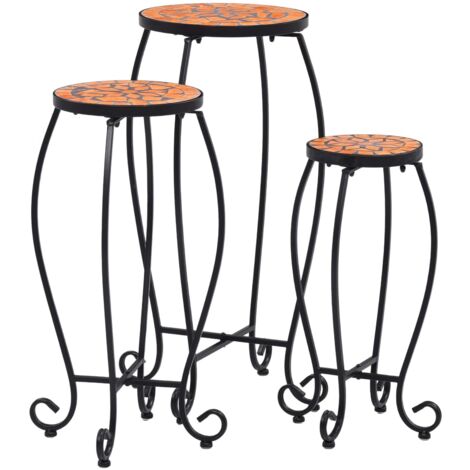 Tables mosaïque 3 pcs Terre cuite Céramique vidaXL
