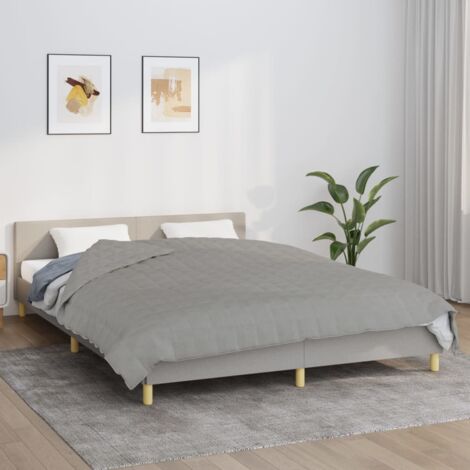 Couverture lestée Gris 200x225 cm 9 kg Tissu vidaXL