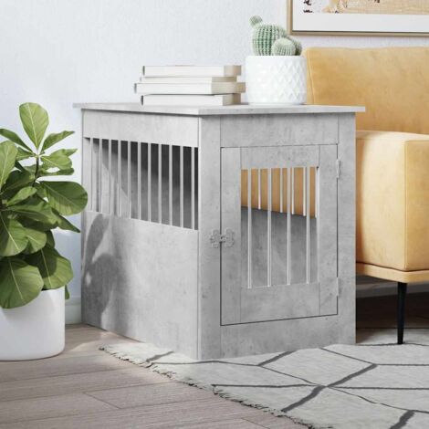 Meuble de cage pour chiens gris béton 55x80x68 cm vidaXL