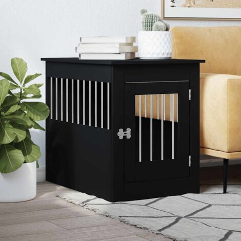 Meuble de cage pour chiens noir 55x80x68 cm bois d'ingénierie vidaXL