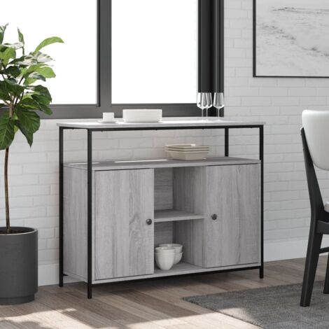 vidaXL Sideboard Grey Sonoma 100x35x80 cm Engineered Wood (1/5)