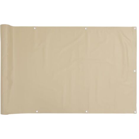 Écran de balcon Beige 120x600 cm Tissu Oxford vidaXL