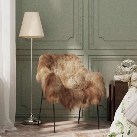 Housse de chaise en peau de mouton islandaise Marron 70x110 cm vidaXL