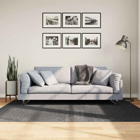 vidaXL Rug "IZA" Short Pile Scandinavian Look Anthracite 140x200 cm (1/5)