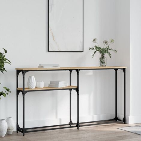 vidaXL Console Table Sonoma Oak 145x22,5x75 cm Engineered Wood