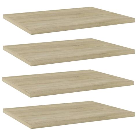 Vidaxl – Panneaux de bibliothèque 4 pcs en bois d'ingénierie – Dimensions 40x30x1.5 cm – Finition chêne sonoma – Faciles à nettoyer (1/5)