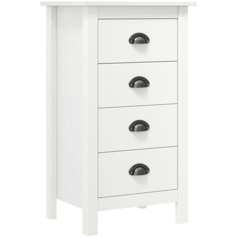 vidaXL Sideboard "Hill" White 46x35x80 cm Solid Pine Wood (1/5)