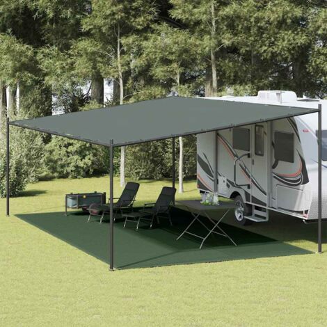 vidaXL Tent Carpet 400x700 cm Dark Green HDPE