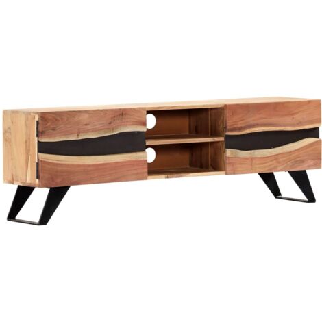 Meuble TV 140 x 30 x 45 cm Bois d'acacia massif