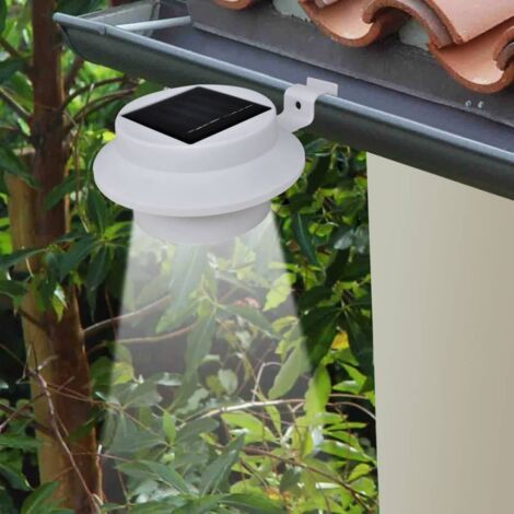 Lampes solaires 6 pcs pour clôture gouttière Blanc vidaXL