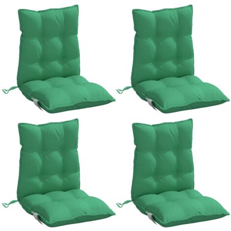 Coussins de chaise à dossier bas lot de 4 vert tissu oxford vidaXL