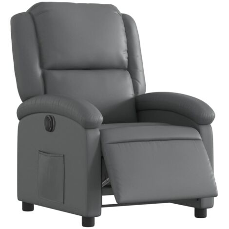 vidaXL Fauteuil inclinable électrique Gris Similicuir (1/5)