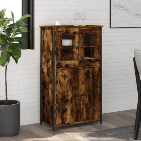 vidaXL Highboard Smoked Oak 62x32x106,5 cm Engineered Wood