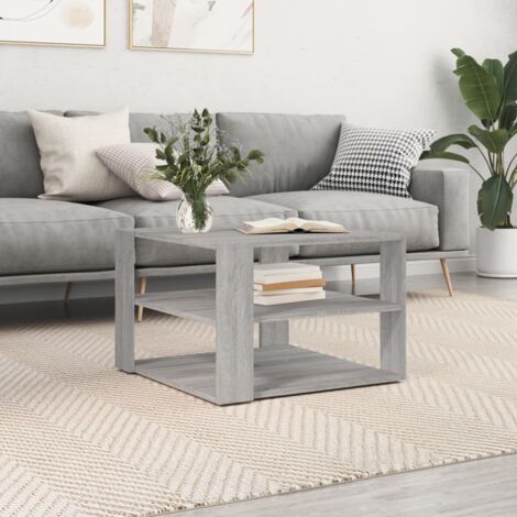 Table basse sonoma gris 59,5x59,5x40 cm bois d'ingénierie vidaXL