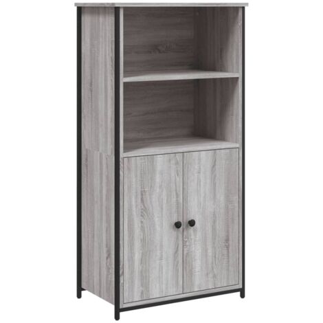 Buffet haut sonoma gris 62x36x121,5 cm bois d'ingénierie vidaXL (1/5)