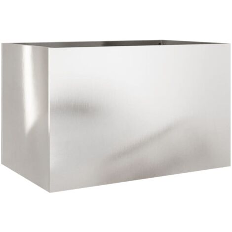 vidaXL Planter Silver 62x40x39 cm Stainless Steel