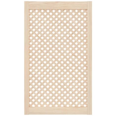 Portes d'armoires en treillis 2 pcs 59,5x99 cm pin massif
