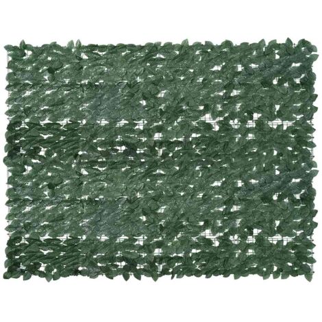 vidaXL Balcony Screen with Leaves 200 x 150 cm Polyethylene and Fabric
