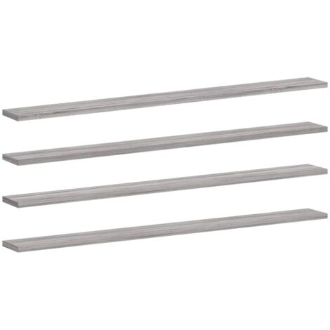 Étagères murales 4 pcs sonoma gris 100x10x1,5cm bois ingénierie vidaXL