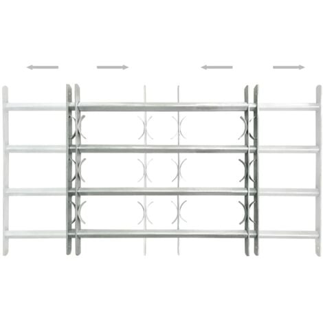 Grilles réglables de sécurité de fenêtres 2 pcs 1000-1500 mm