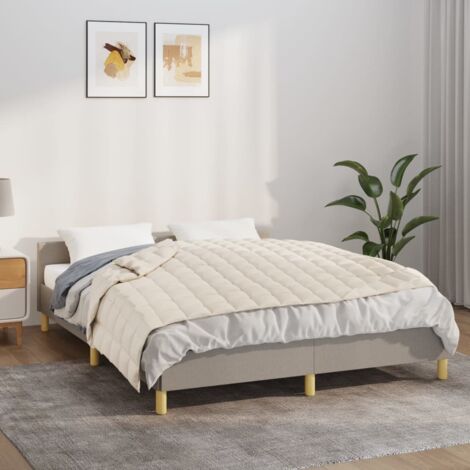 Couverture lestée Crème clair 140x200 cm 10 kg Tissu vidaXL