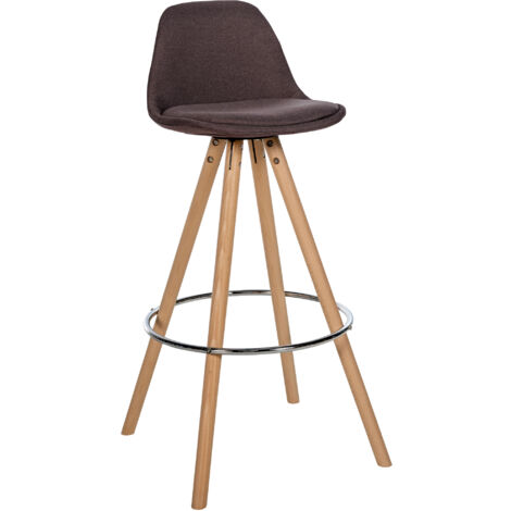 Barhocker Corbin Stoff Rund nature (1/2)
