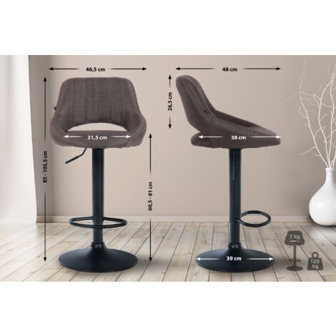 2er Set Barhocker Milet Stoff B (1/2)