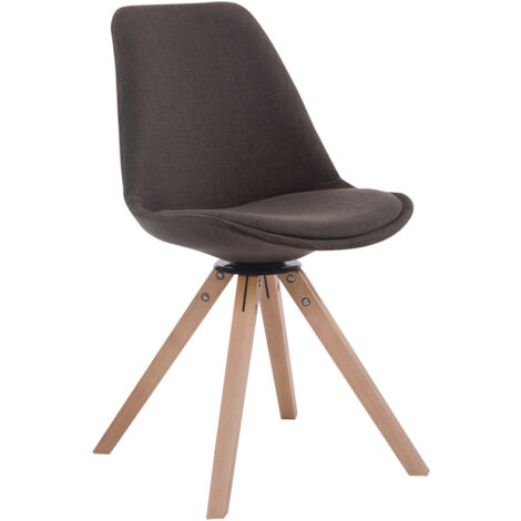 CLP – Chaise visiteur pivotante en tissu – Assise confortable 48,5 cm – Piètement en bois de hêtre ou chêne – Surface facile à nettoyer (1/6)