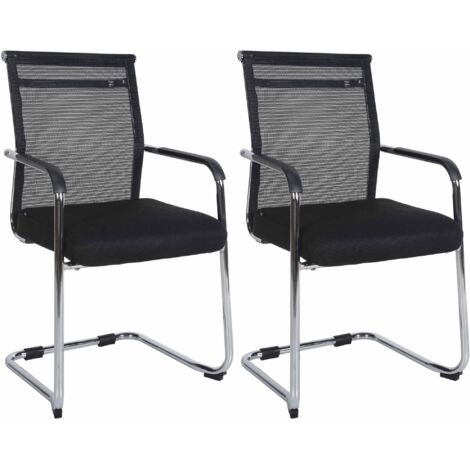 Ensemble de 2 chaises pour les visiteurs de Denny chromés (1/5)