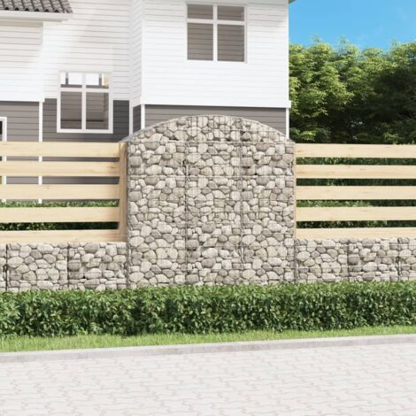 Panier de gabions arqué 150x50x160/180 cm Fer galvanisé vidaXL