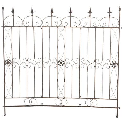CLP – Clôture de jardin Mangold Bronze 115 cm – Acier résistant aux intempéries – Kit de 5 éléments modulables – Pour délimitation espaces extérieurs
