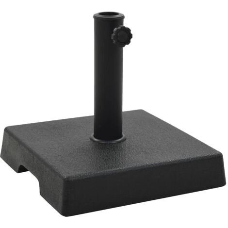 vidaXL Socle carré de parasol Polyrésine 8 kg Noir (1/6)