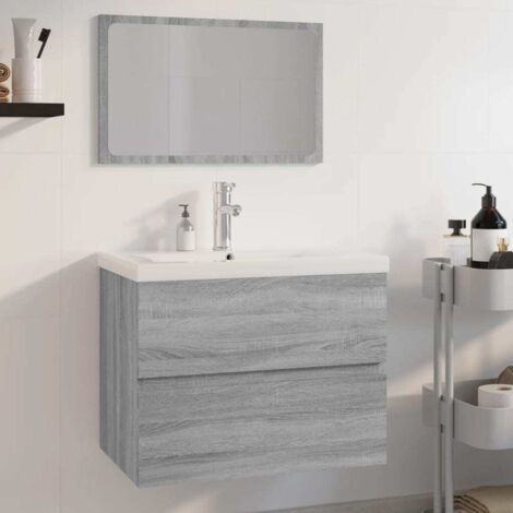 Meubles de salle de bain Sonoma gris Bois d'ingénierie vidaXL (1/5)