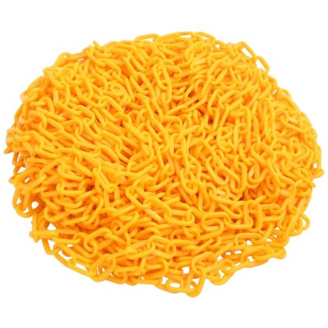 Chaîne d'avertissement Jaune 100 m Ø6 mm Plastique vidaXL