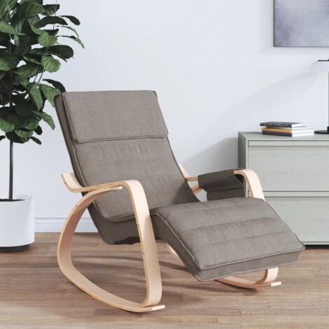 vidaXL Rocking Chair Taupe Fabric