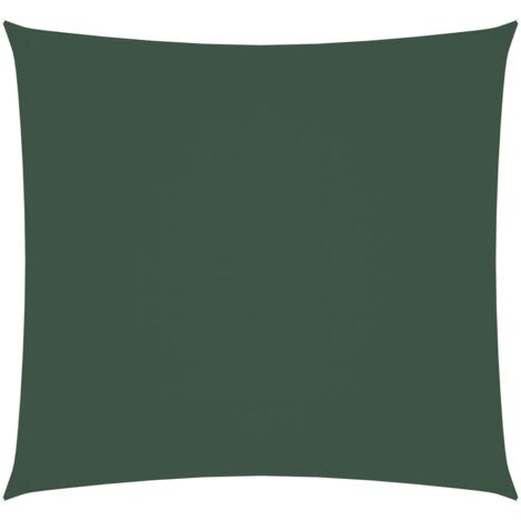 Voile de parasol tissu oxford carré 3x3 m vert foncé vidaXL