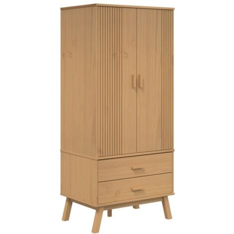 Garde-robe OLDEN marron 76,5x53x172 cm bois massif de pin