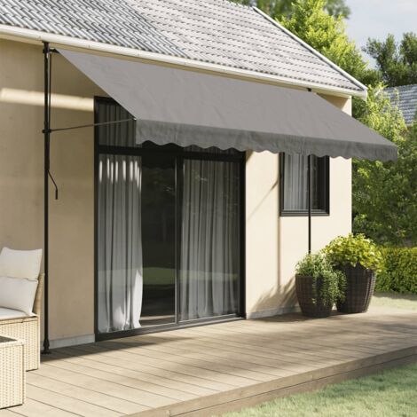 vidaXL Manual Retractable Awning Anthracite